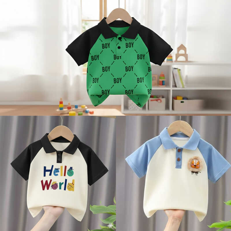 Stylish cotton Polo t-shirt combo for boys=HZ-632