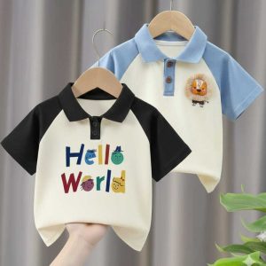 Stylish cotton Polo t-shirt combo for boys=HZ-570