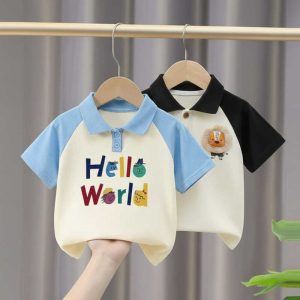 Stylish cotton Polo t-shirt combo for boys=HZ-571