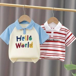 Stylish cotton Polo t-shirt combo for boys=HZ-555