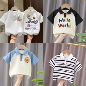 Stylish cotton Polo t-shirt combo for boys=HZ-647